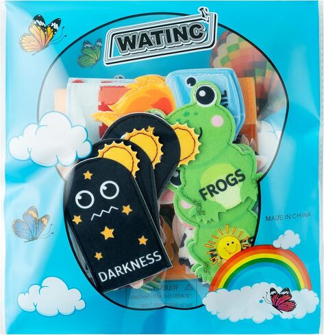 WATINC Passover Felt Finger Puppets - 33Pcs Passover Storytelling Role Play Finger Puppet with Scenario Bags Set, Party Favors Supplies School Fun Story Activities Kids Early Education (Characters) in Saudi Arabia