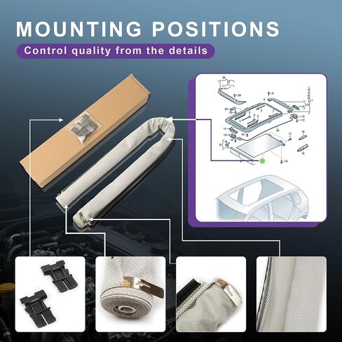 1K9877307 5ND877307 Sunroof Sunshade Corn Curtain Replacement for VW Sharan Syncro 4Motion Tiguan Jetta Variant Golf SportWagen Passat Santana Audi Q5 (Beige) in Kuwait