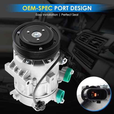 Car A/C ضاغط ملاءمة لـ Hyundai Elantra ، لـ Kia Forte/Soul 1.8L 2.0L 2013-2019 ضاغط AC البديل AC AUTOMOTIVE 97701-A5800 ، 97701-F2800 ، 97701A5800 A/C ضاغط CAR CO 29193C in Saudi Arabia