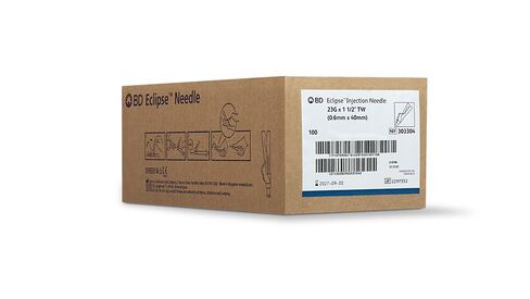 BD Eclipse Needle, 23 G x 1-1/2 in. #303304 (100 Count) in Saudi Arabia
