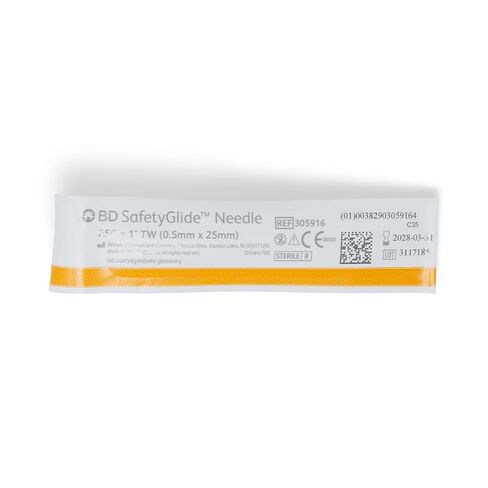 BD SafetyGlide Needle, 25 G x 1 in. #305916, (50 Count) in Saudi Arabia