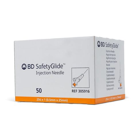 BD SafetyGlide Needle, 25 G x 1 in. #305916, (50 Count) in Saudi Arabia