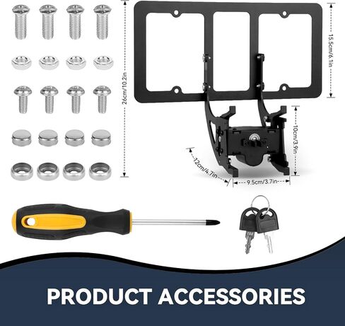 2026 Upgraded Lockable No Drill Front License Plate Holder for Model Y Juniper, License Plate Mount Kit with Anti-Theft Design for Tesla Model Y Juniper Accessories,No Block Bumper Camera Visibility in Saudi Arabia