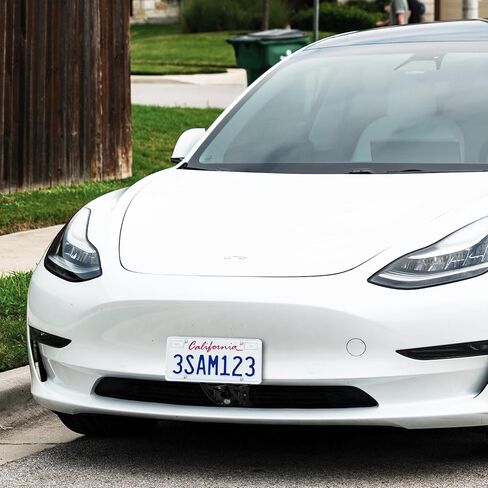 2026 Upgraded Lockable No Drill Front License Plate Holder for Model Y Juniper, License Plate Mount Kit with Anti-Theft Design for Tesla Model Y Juniper Accessories,No Block Bumper Camera Visibility in Saudi Arabia