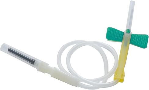 50pcs إبر مجموعة الدم ، إبر فراشة 21g 21g × 3/4 "× 12" معقمة ملفوفة بشكل فردي in Kuwait