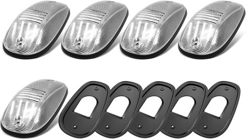 5Pcs Led white cab roof Lights with 2003-2018 Ram 1500 2500 3500,2011-2018 Ram 4500 5500 Pickup trucks smoke len white lights(only compatible with the models that with factory cab roof lights) in Kuwait