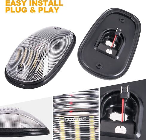 5Pcs Led white cab roof Lights with 2003-2018 Ram 1500 2500 3500,2011-2018 Ram 4500 5500 Pickup trucks smoke len white lights(only compatible with the models that with factory cab roof lights) in Kuwait