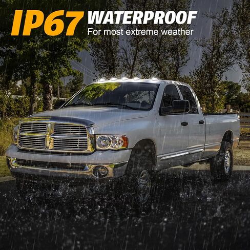 5Pcs Led white cab roof Lights with 2003-2018 Ram 1500 2500 3500,2011-2018 Ram 4500 5500 Pickup trucks smoke len white lights(only compatible with the models that with factory cab roof lights) in Kuwait