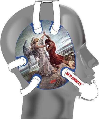 Wrestling Headgear with Jacob Wrestled God Wraps (Royal, Adult) in Saudi Arabia