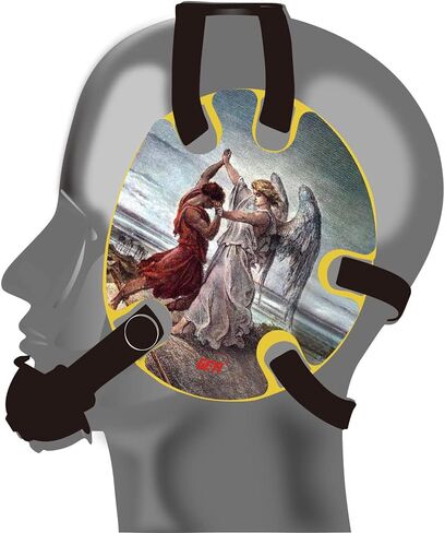 Wrestling Headgear with Jacob Wrestled God Wraps (Royal, Adult) in Saudi Arabia