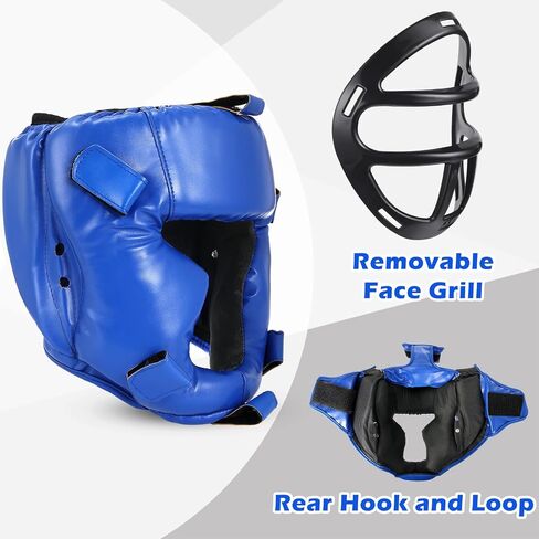 2 PCS Boxing Headgear كبيرة المصارعة غطاء رأس متزايد مع معدات التدريب على الملاكمة الكاملة القابلة للإزالة للشباب للبالغين Taekwondo MMA Muay Thai Kickboxing BJJ karate in Saudi Arabia