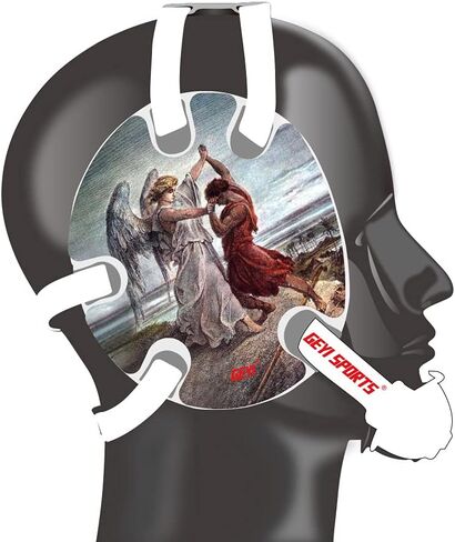 Wrestling Headgear with Jacob Wrestled God Wraps (Royal, Adult) in Saudi Arabia