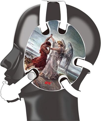 Wrestling Headgear with Jacob Wrestled God Wraps (Royal, Adult) in Saudi Arabia