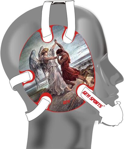 Wrestling Headgear with Jacob Wrestled God Wraps (Royal, Adult) in Saudi Arabia