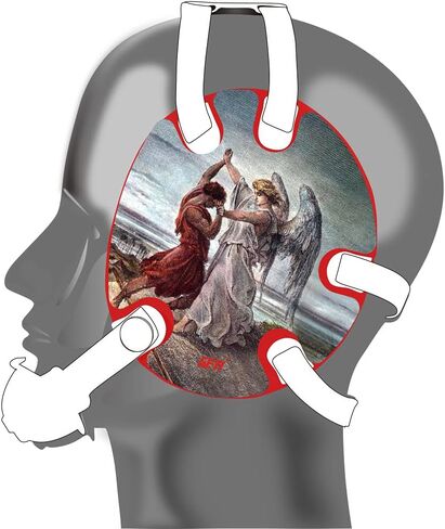 Wrestling Headgear with Jacob Wrestled God Wraps (Royal, Adult) in Saudi Arabia