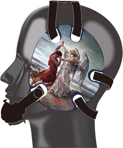 Wrestling Headgear with Jacob Wrestled God Wraps (Royal, Adult) in Saudi Arabia