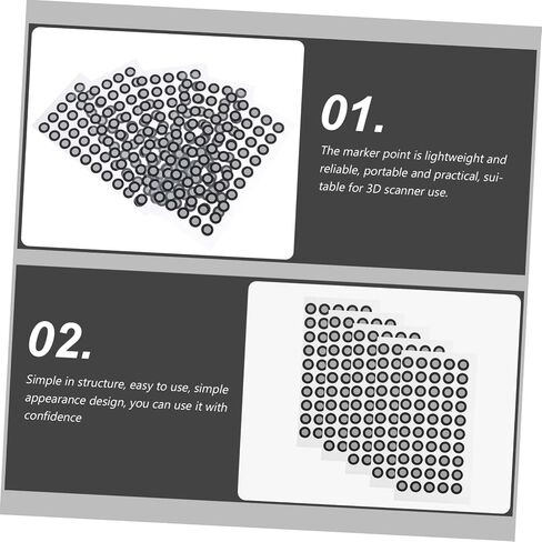 Amosfun 5 Sheets Reflective Film Marker Points 0.15mm High Reflective Tear-Resistant Dots for 3D Measurement Accurate Reference Points for 3D Devices in Saudi Arabia