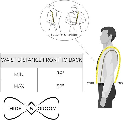 Hide & Groom, X Back Suspender with Belt Loops for Groomsmen, Formal Wear for Weddings, Full Grain Leather, Handmade in Kuwait