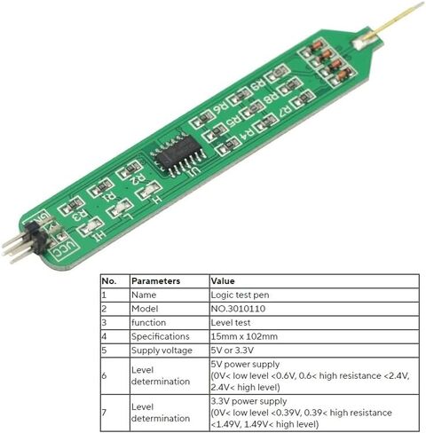 Logic Tester Pen Level Tester 5V 3.3V Digital Circuit Debugger Convenient and Quick Learning Board in Saudi Arabia