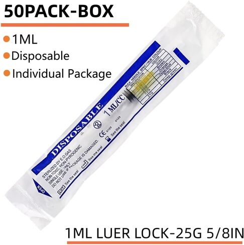 25g 5/8 in - 50 Pack 1ml/1cc Opants Industrial Scientific Lab ، حزمة فردية in Kuwait