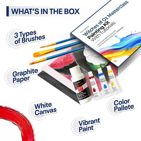 Painting4Real DIY Painting Kits for Adults and Kids with Video Tutorials: Learn to Paint Cherries – How to Paint with Acrylic Paint Kit – Painting & Art Supplies Kit – 9 Piece Acrylic Paint Set in Saudi Arabia