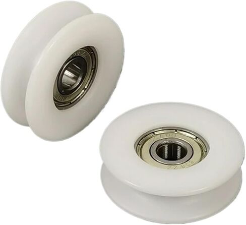 10pcs 1.5 بوصة باللون الأبيض محمل مطلي 608 تحمل 8 مم ، دفتر الأسطوانة 40mm.rubber المحامل ، عجلات door glooped in Saudi Arabia