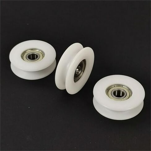 10pcs 1.5 بوصة باللون الأبيض محمل مطلي 608 تحمل 8 مم ، دفتر الأسطوانة 40mm.rubber المحامل ، عجلات door glooped in Saudi Arabia