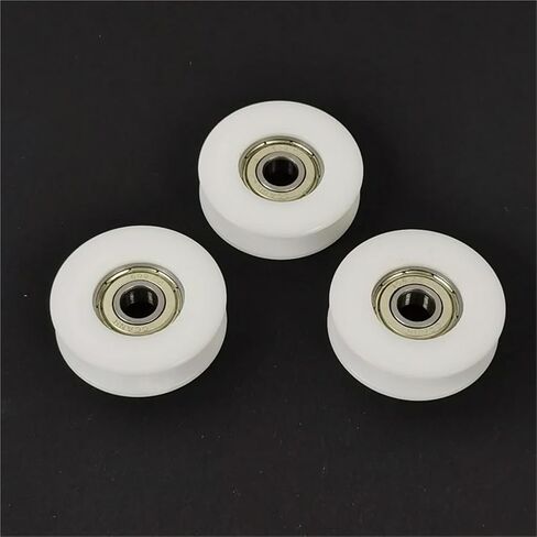 10pcs 1.5 بوصة باللون الأبيض محمل مطلي 608 تحمل 8 مم ، دفتر الأسطوانة 40mm.rubber المحامل ، عجلات door glooped in Saudi Arabia
