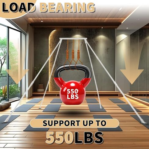 HECASA 8.1 FT Aerial Yoga Stand 550lbs Max Capacity for Indoor and Outdoor Fitness Bodybuilding Height Adjustable for Yoga Frame & Yoga Hammock in Saudi Arabia