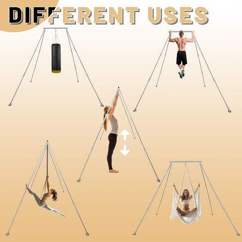 HECASA 8.1 FT Aerial Yoga Stand 550lbs Max Capacity for Indoor and Outdoor Fitness Bodybuilding Height Adjustable for Yoga Frame & Yoga Hammock in Saudi Arabia