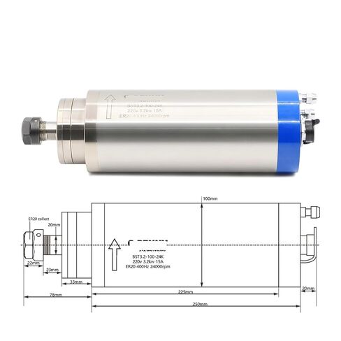 3.2kw ER20 محرك مغزل خشبي in Kuwait