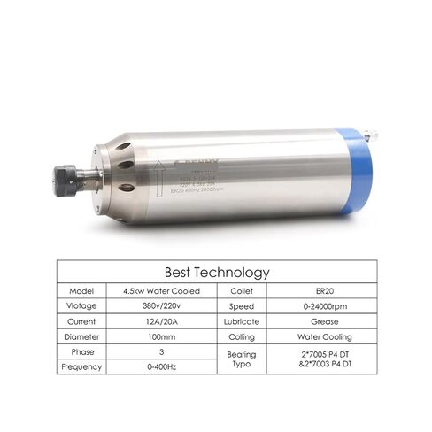 4.5kw ER20 D100MM ماء مبرد 380V 220V 400Hz محرك الخزانة المحرك (220 فولت) in Kuwait