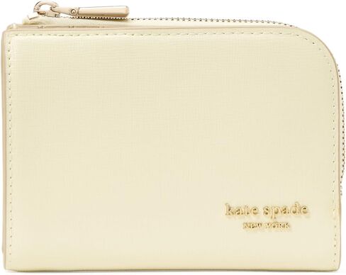 kate spade new york Devin Painterly Bouquet Embossed Smooth Leather Small Compact Wallet, Cedar Stand Multi in Saudi Arabia