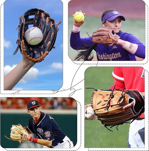 GORGECRAFT 4M Catchers Mitt Lace Cowhide Leather Brown Portable Sport Baseball Softball Glove Repair Flat Laces Kit with Stainless Steel Lacing Needle for Catchers Gloves Athletes Supplies in Saudi Arabia