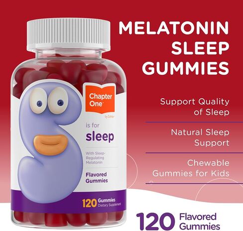 Zahler - Chapter One Sleep Melatonin Gummies for Kids and Come (60 Flassed Gully) - 2.5 mg melatonin gummy - Kids Melatonin Kosher Sleep Gummies - Natural Kids Melatonin for Element in Kuwait