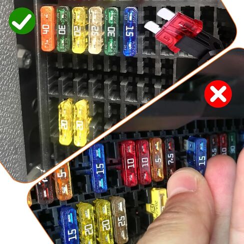 8PCS Fuse Puller, 4 Sizes Plastic Automotive Fuse Puller Tool, Insertion Removal Car Fuses Pull Tool Replacement, Repairing Supply Kit, Relay Plier for Car Motorcycle Truck in Saudi Arabia