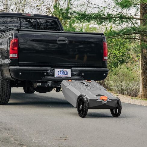 يتميز Camco Rhino 15 Gallon RV Tote-يتميز بعجلات كبيرة بدون طمث وثقب صرف منخفض-محول سحب من الصلب القابل للإزالة ، وتجهيزات الصرف الصحي 3 'ومزيد من الملحقات RV (39000) in Saudi Arabia