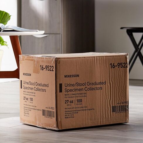 تخرج McKesson Collecty Collector [حزمة 100] قبعات البول لنساء المرحاض ، مجموعة البراز ، 27 أوقية. / 800 سم مكعب in Saudi Arabia
