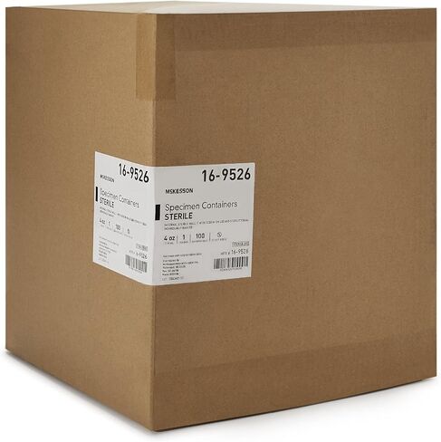 McKesson Specimen Container, Sterile, Translucent, Screw Cap, Leak-Resistant Lid, 4 oz / 120 mL, 1 Count in Saudi Arabia