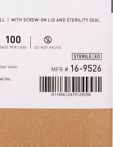 McKesson Specimen Container, Sterile, Translucent, Screw Cap, Leak-Resistant Lid, 4 oz / 120 mL, 1 Count in Saudi Arabia