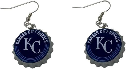 Pro Specialties Group MLB Bottle Cap Earrings, Small, Team Colors in Kuwait