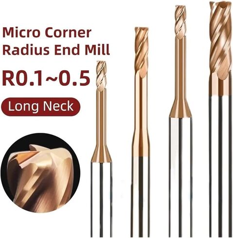 1PC Micro Corner RADIUS END MLLANG مع رقم طويل 1.5 مم 1.5 مم 2MM R0.1 R0.5 أداة قطع CNC MINI CANC (3R1،20MM) in Kuwait