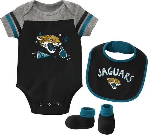 Outerstuff NFL Teams Newborn Tackle Creeper Bodysuit, Booties and Baby Napkin Set (0m-9m) in Kuwait