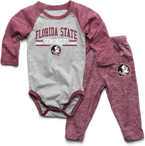 Wes and Willy Baby College Sports Fan Long Sleeve One Piece and Pant Set in Kuwait