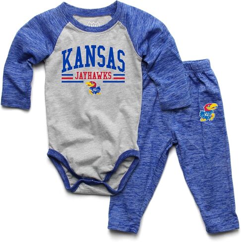 Wes and Willy Baby College Sports Fan Long Sleeve One Piece and Pant Set in Kuwait