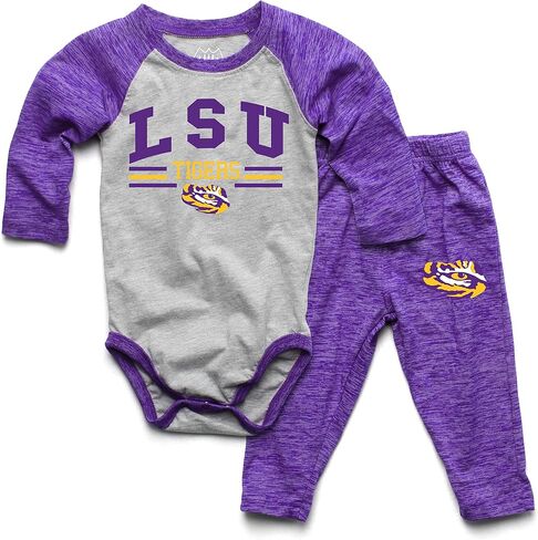 Wes and Willy Baby College Sports Fan Long Sleeve One Piece and Pant Set in Kuwait