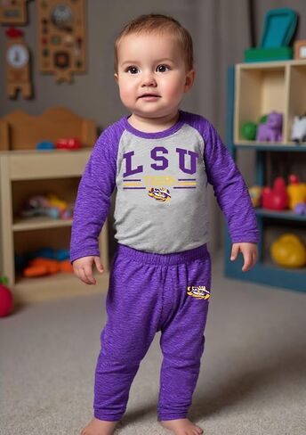 Wes and Willy Baby College Sports Fan Long Sleeve One Piece and Pant Set in Kuwait