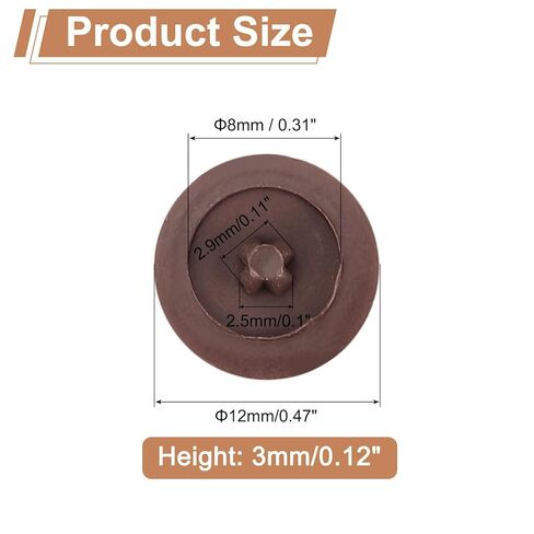 أغطية المسمار Uxcell ، 108pcs 12mm-أغطية غطاء المسمار ذات الذات البلاستيكية ، قابس ثقب الغطاء الزخرفي للقطر 7-8 ملم مسطح فيليبس مسطح (أسود) in Saudi Arabia