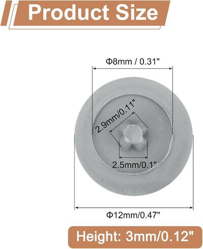 uxcell Screw Caps, 108Pcs 12mm - Plastic Self-Tapping Screw Cap Covers, Decorative Cover Hole Plug for Diameter 7-8mm Flat Phillips Screw (Black) in Saudi Arabia