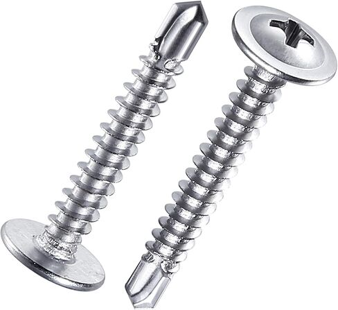 440 Pcs 410 Stainless Steel Sheet Metal Self-Tapping Screws Combination Set with Flat Head, Large Flat Head and Hexagon Head Screws in Saudi Arabia